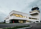 Kontrollturm mit Anflugkontrollgebäude, NATO-Flugplatz Neuburg