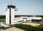 Kontrollturm mit Anflugkontrollgebäude, NATO-Flugplatz Neuburg